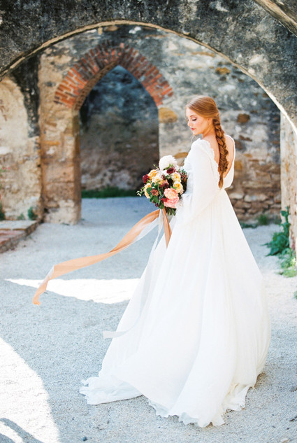 Romantic ruins bridal editorial