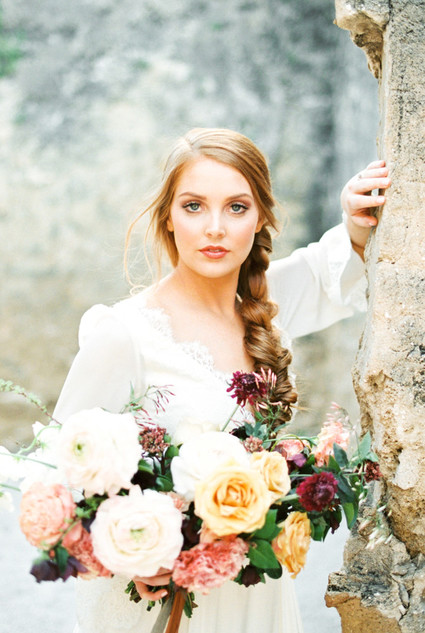 Romantic ruins bridal editorial