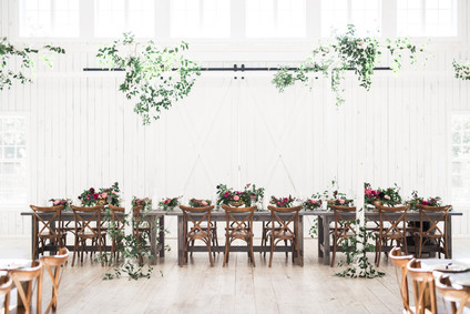 Bright, modern barn wedding Inspiration