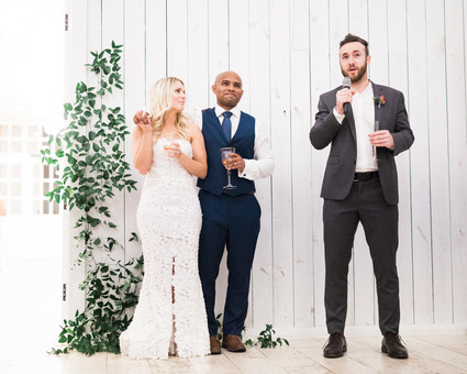 Bright, modern barn wedding