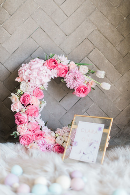 Floral letter birthday decoration