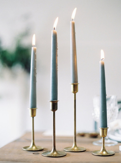 blue taper candles