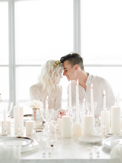 All white bohemian wedding ideas Inspiration