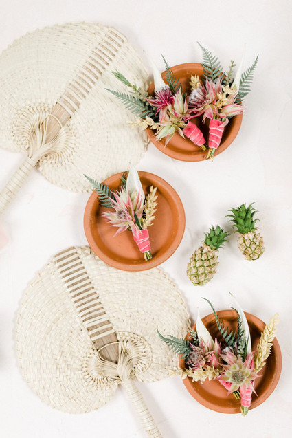 Tropical boutonnières Inspiration
