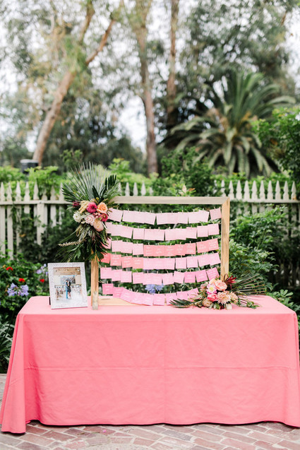 Tropical coral garden wedding
