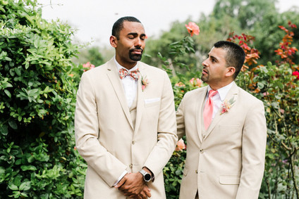Tropical coral garden wedding