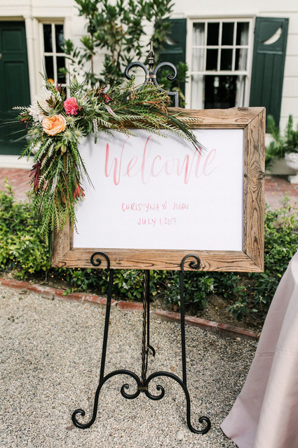 Tropical coral garden wedding