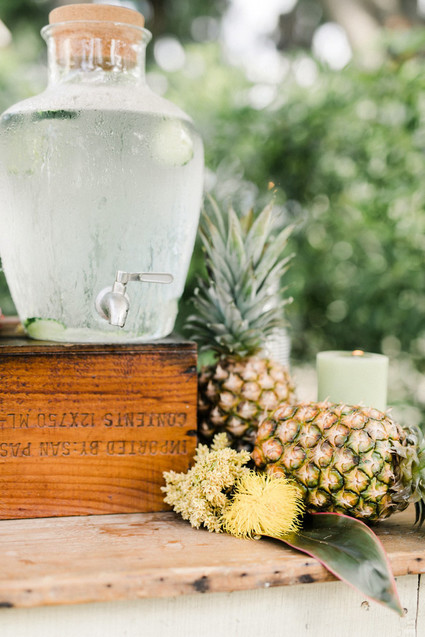 Tropical coral garden wedding