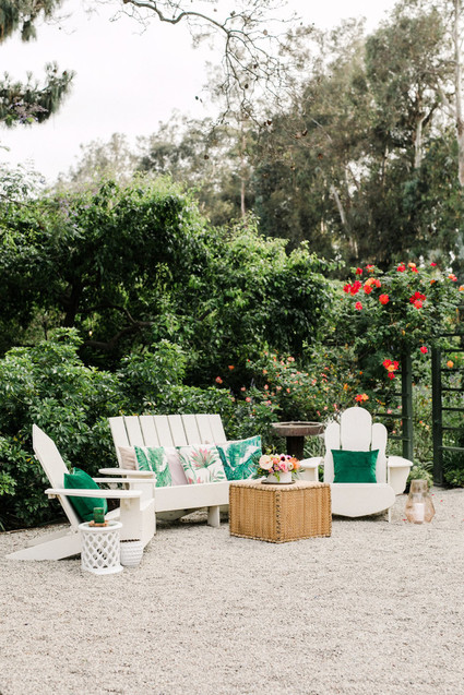 Tropical coral garden wedding