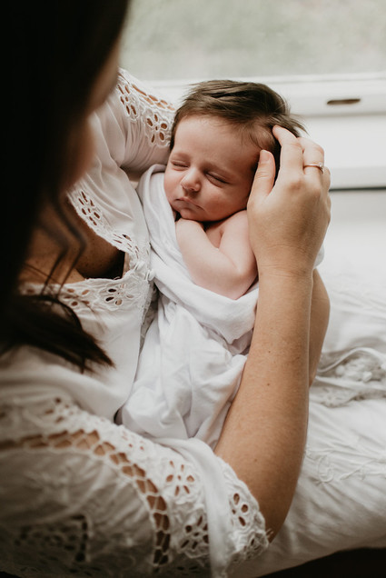all white newborn photos