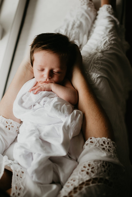 all white newborn photos