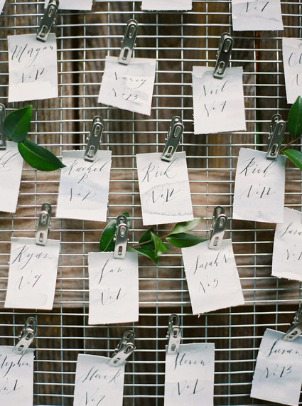 watercolor escort cards Inspiration
