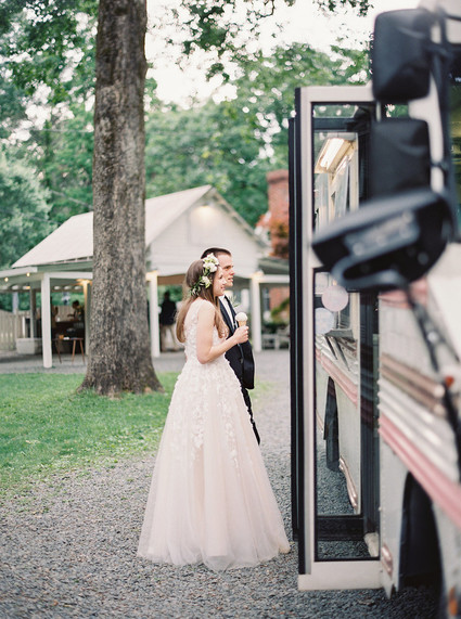 pink ice cream truck for wedding
