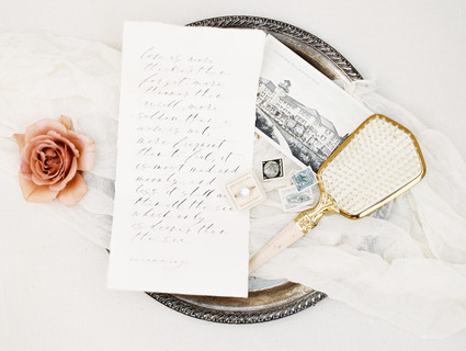 Romantic minimal spring wedding invites