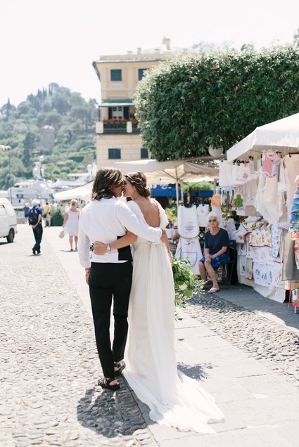 Stylish sexy Portofino elopement