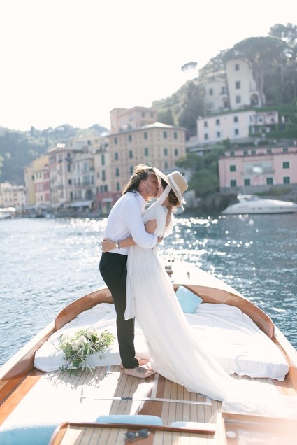Stylish sexy Portofino elopement
