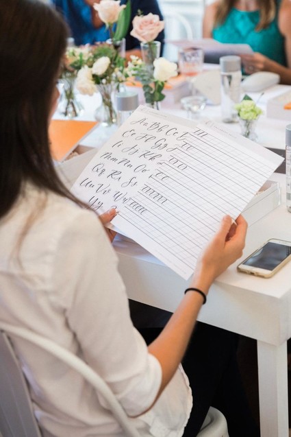 Calligraphy workshop with Stephanie B. Design Inspiration