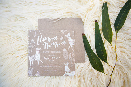 Llama mama baby shower