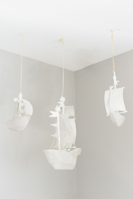 Paper boat mobile