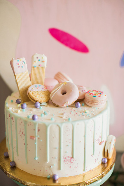 Donut birthday cake