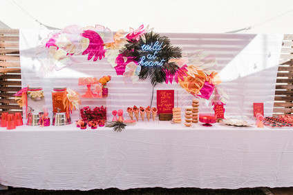 Bougainvillea and Marigold Love themed birthday party