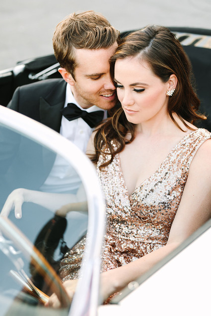 Vintage car engagement shoot