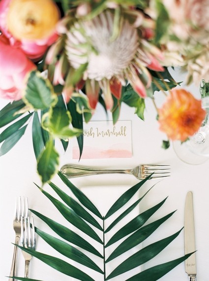 Tropical pink and white garden wedding in Dallas Inspiration