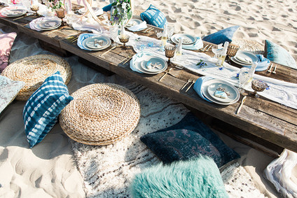 Beachy boho gender reveal party