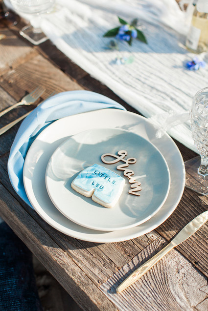 Beachy boho gender reveal party
