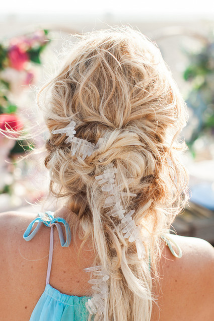 Beachy boho gender reveal party