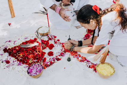 Cosmic Mayan wedding ceremony in Tulum