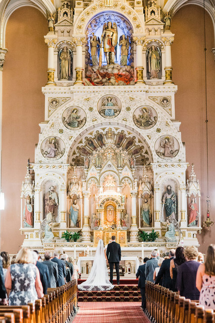 Classic Chicago wedding ceremony at St. Michael's Church