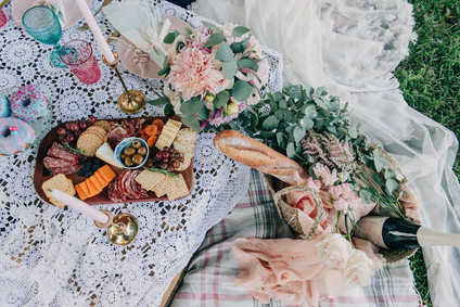 DIY pastel picnic elopement