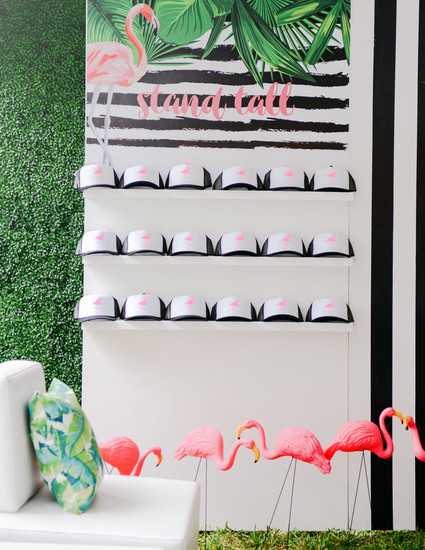 Black and white and pink flamingo birthday party