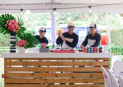 Black and white and pink flamingo birthday party