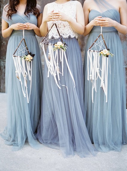 bridesmaids with dream catchers