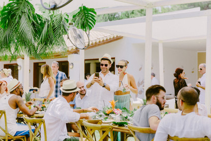 Tropical rehearsal dinner in Athens Greece Inspiration
