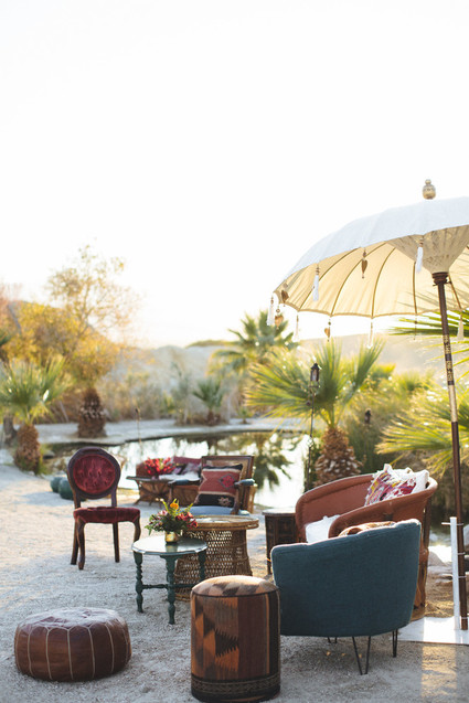 Modern desert Indian wedding celebration