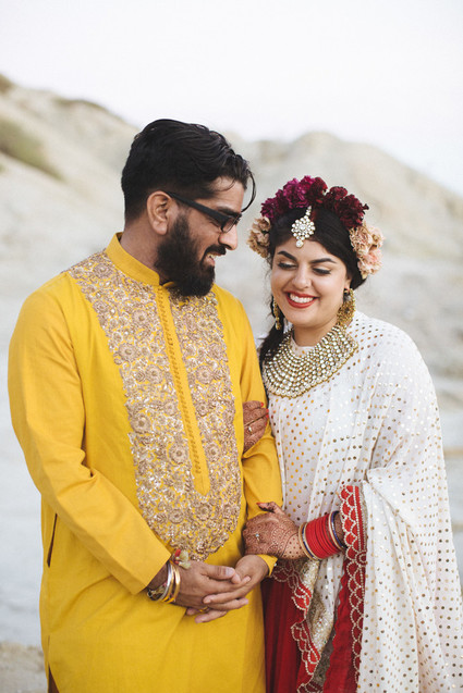 Modern desert Indian wedding celebration