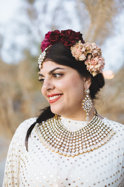 Modern desert Indian wedding celebration