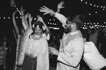 Modern desert Indian wedding celebration