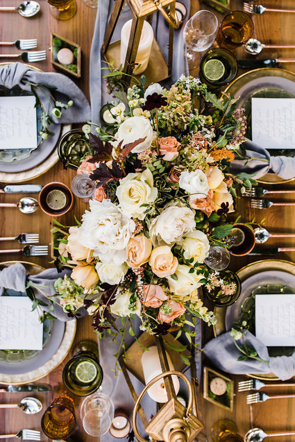 Glam fall tablescape