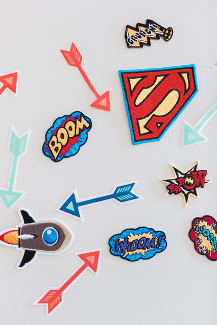 Royal blue heroes baby shower Inspiration