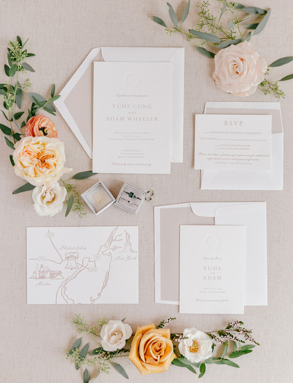 elegant fall wedding invites
