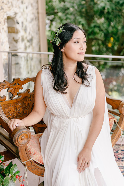 elegant pastel fall wedding at Tyler Arboretum in Philadelphia