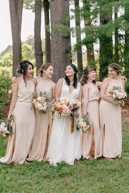 blush bridesmaid dresses for fall