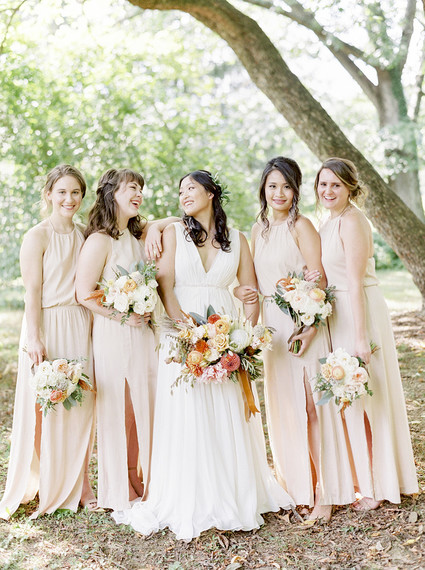 elegant pastel fall wedding at Tyler Arboretum in Philadelphia