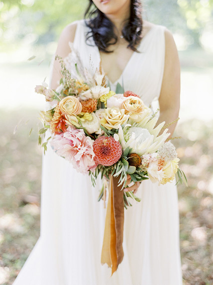 elegant pastel fall wedding at Tyler Arboretum in Philadelphia