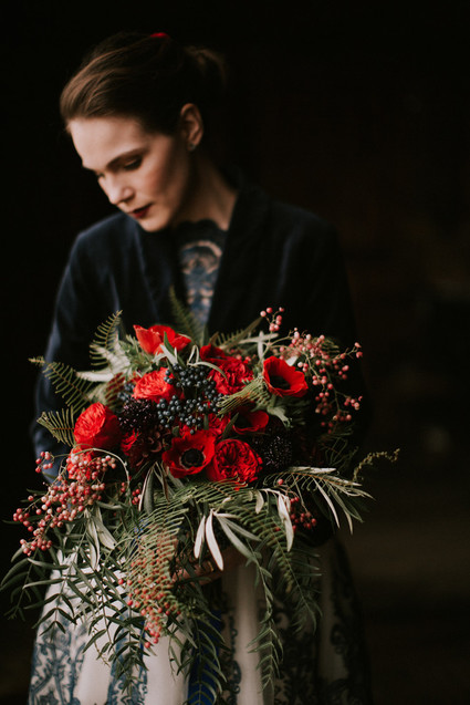 Moody fall barn wedding in Maine Inspiration