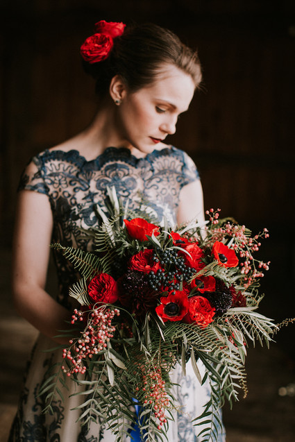 Moody fall barn wedding in Maine Inspiration